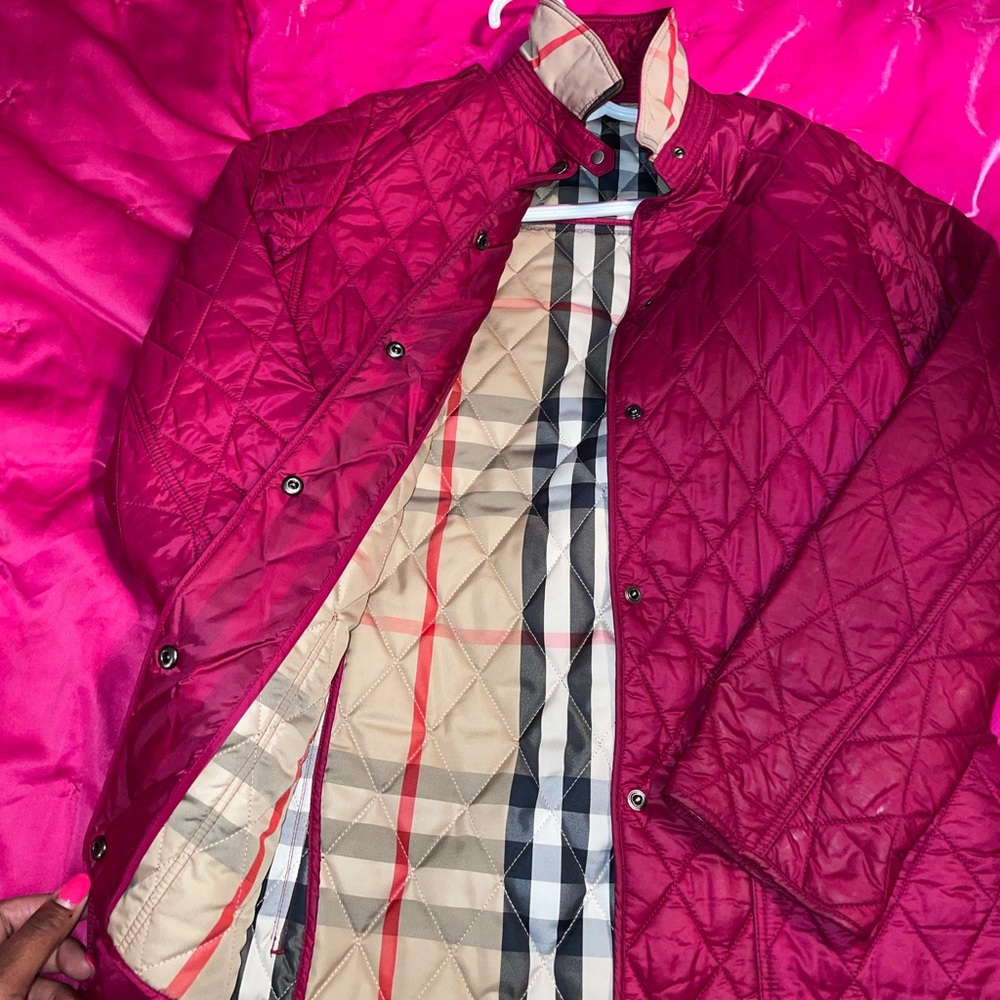 COPY - AUTHENTIC Fuchsia Pink Classic Burberry Jacket.